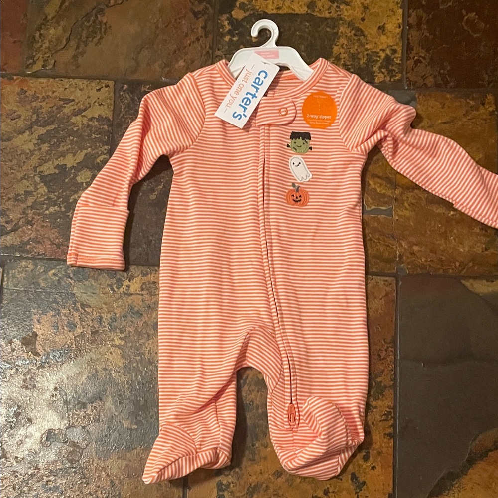 Carter's Halloween Striped Footie